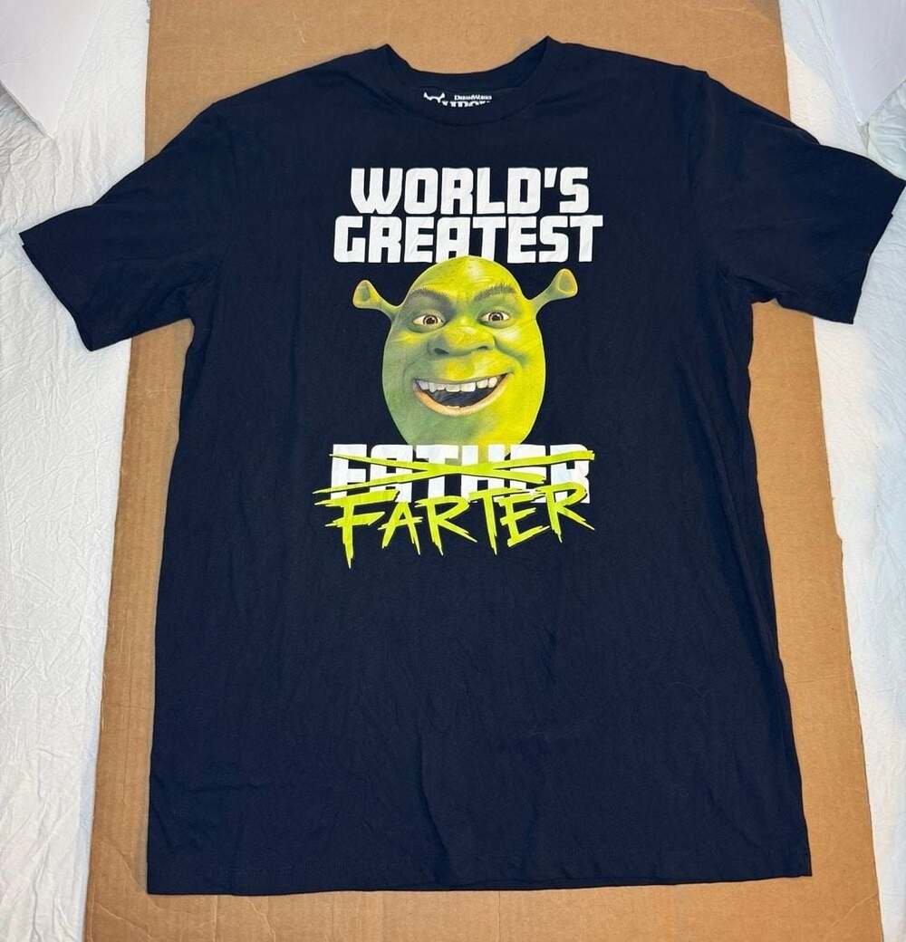 DreamWorks Shrek World's Greatest Farter Graphic Tee Black M